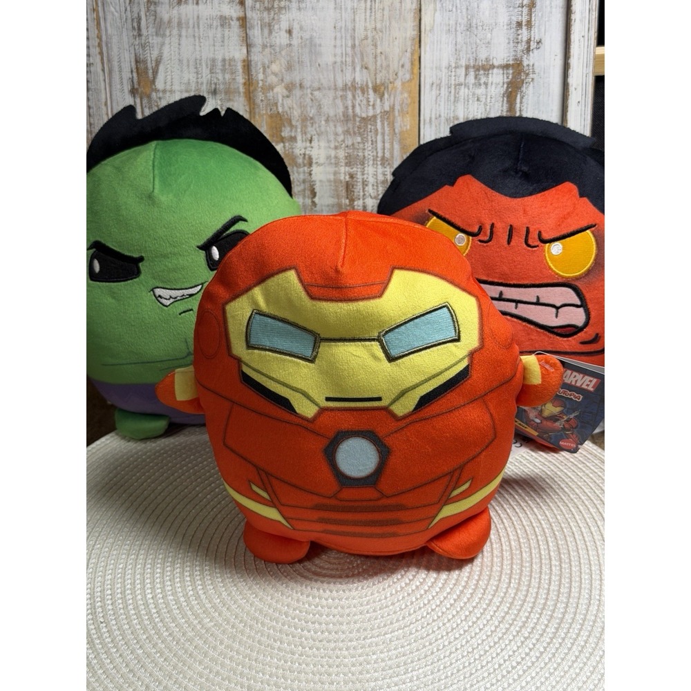 Incredible Hulk/ Red Hulk/Iron Man Cuutopia Plush Pillow Mattel Toys Marvel NWT